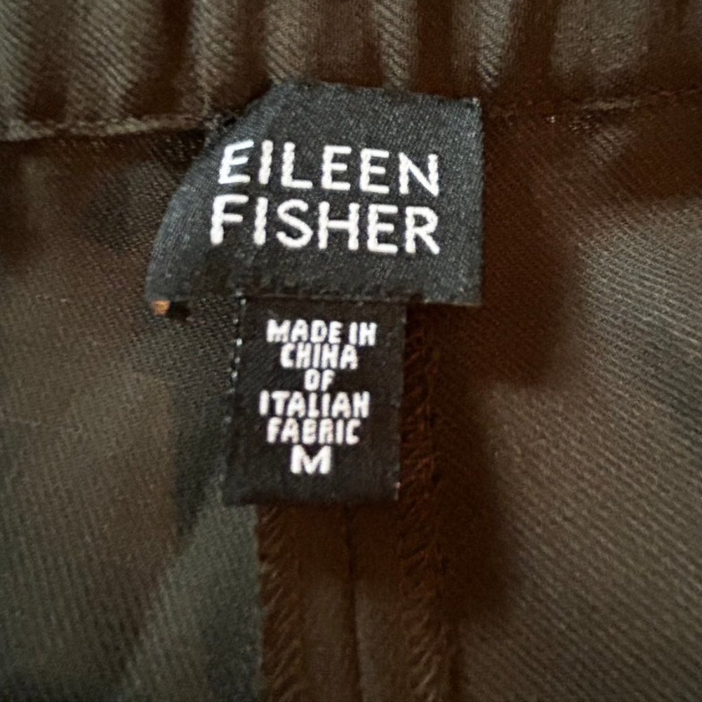 100% Wool Eileen Fisher Deep Olive Green Pantsuit Size M Excellent Condition! - Picture 7 of 7